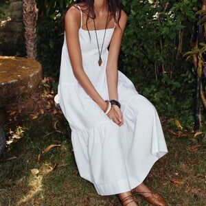 Zara POPLIN PANEL MIDI DRESS